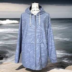 Weatherproof Women's Slicker Rain Jacket XXL Hooded Riverside Blue ~ XXL